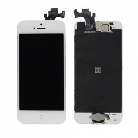 Ecran iPhone 5 blanc + bouton Home + camera